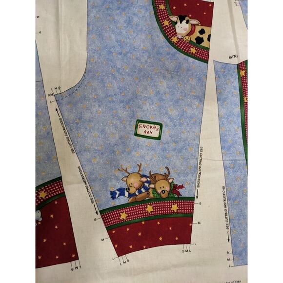 Snoahs Ark Daisy Kingdom Infant Overall Fabric Panel 6 12 24 Months Easy Cut Sew - Picture 7 of 8